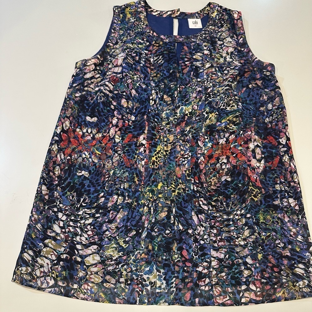 Cabi Colorful Sleeveless Top Size Small